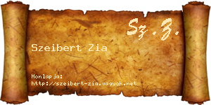 Szeibert Zia névjegykártya